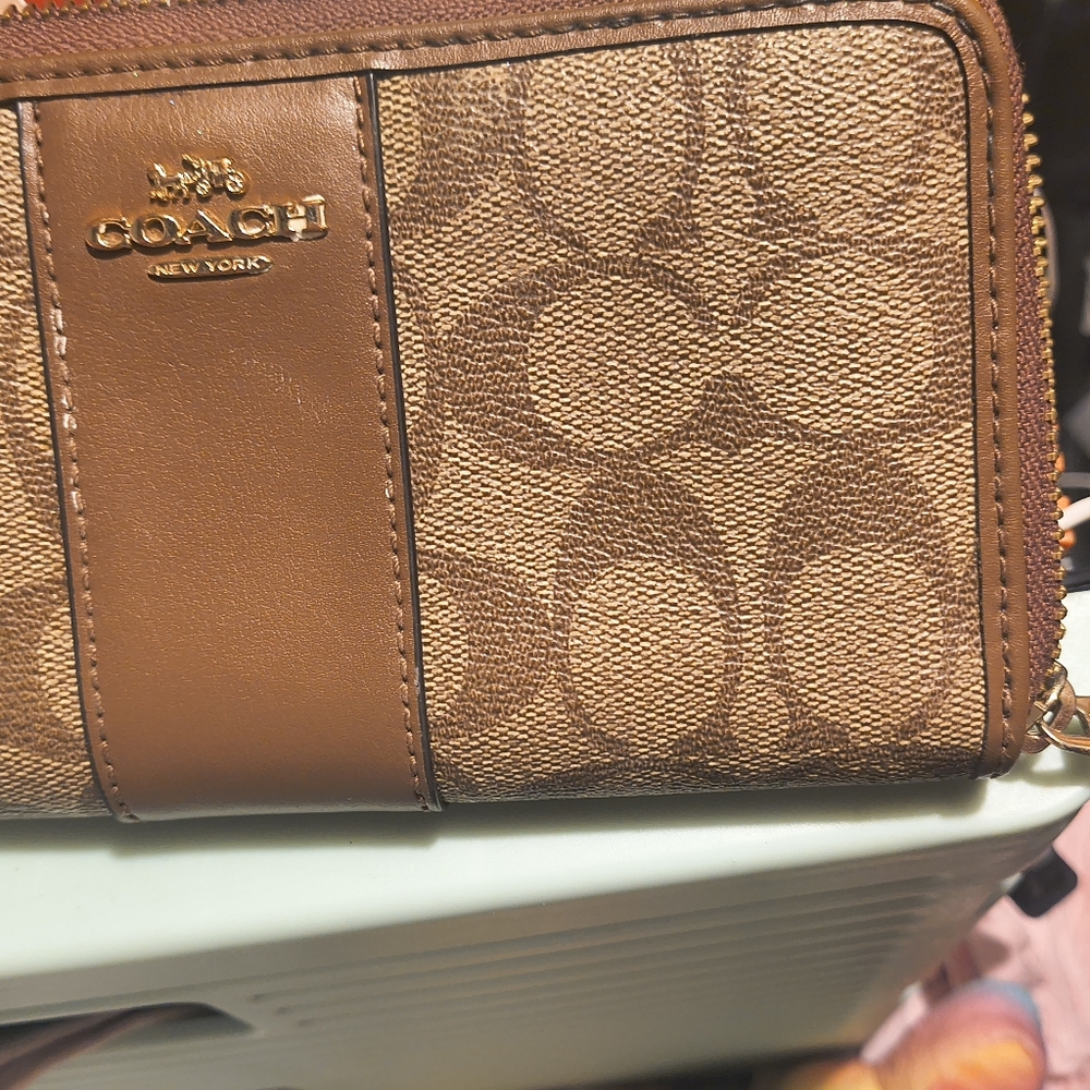 Coach Tan and Brown Women's Wallet